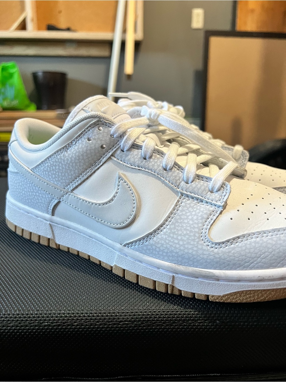 Nike Dunk Low White with Gum Sole - Picture 4 of 11